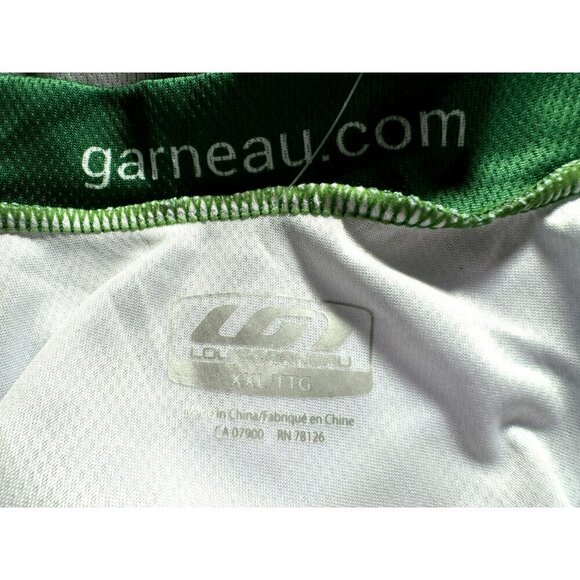 Louis Garneau Mens 2XL Backroads Full Zip Short Sleeve Cycling Jersey Green NEW - Picture 6 of 9